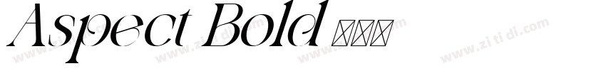 Aspect Bold字体转换 Aspect Bold字体转换